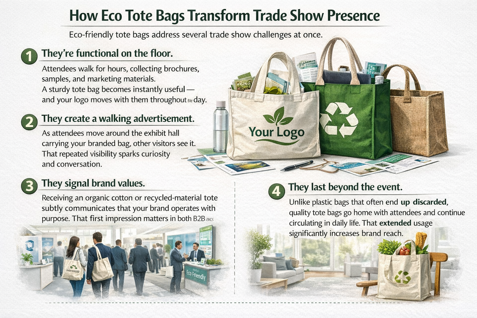 Eco Tote Bags for Trade Show Visibility