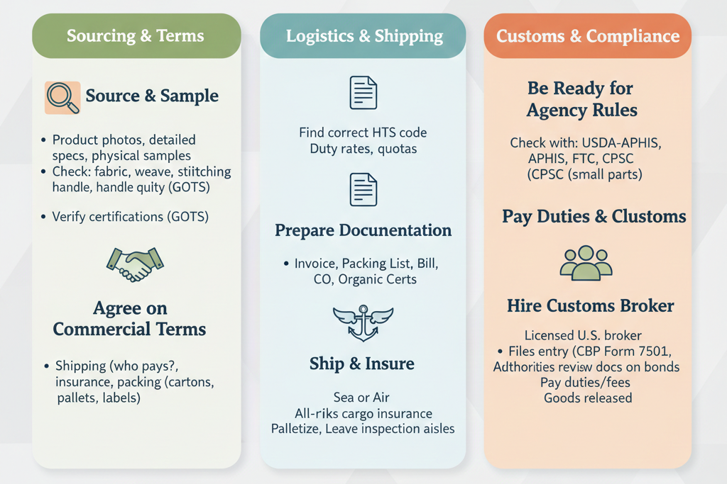 Import guide for organic jute bags