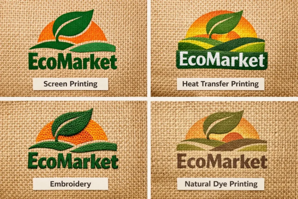Jute Bag Printing Methods Comparison