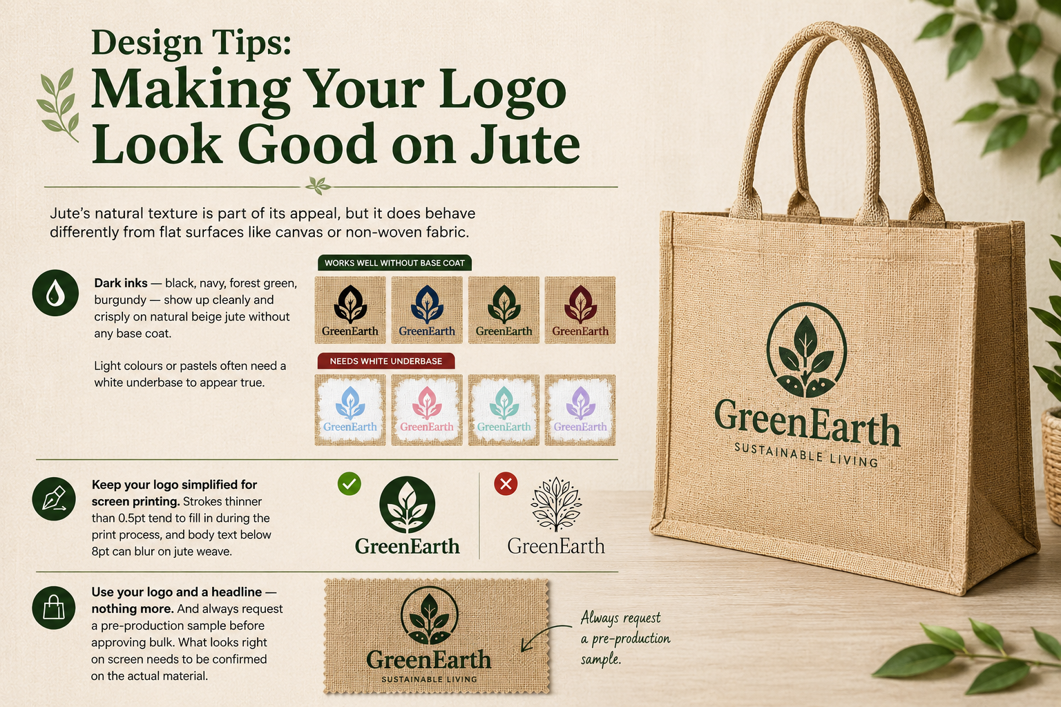 Jute Logo Printing Design Tips