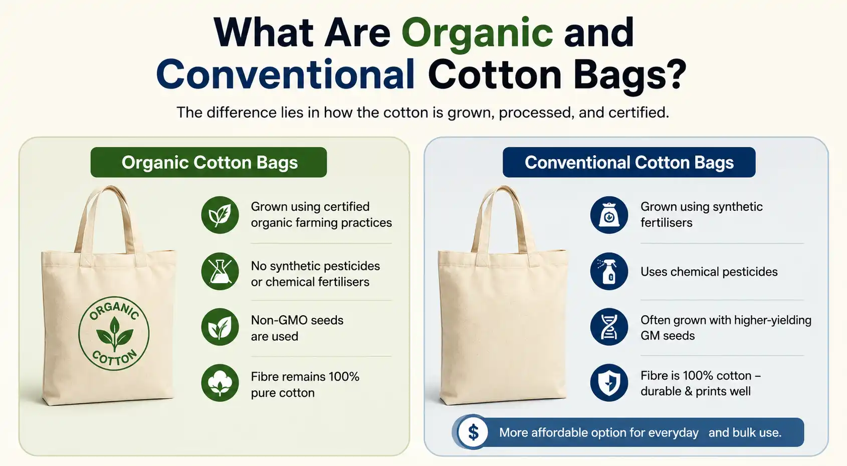 Organic Vs Conventional Cotton Bag