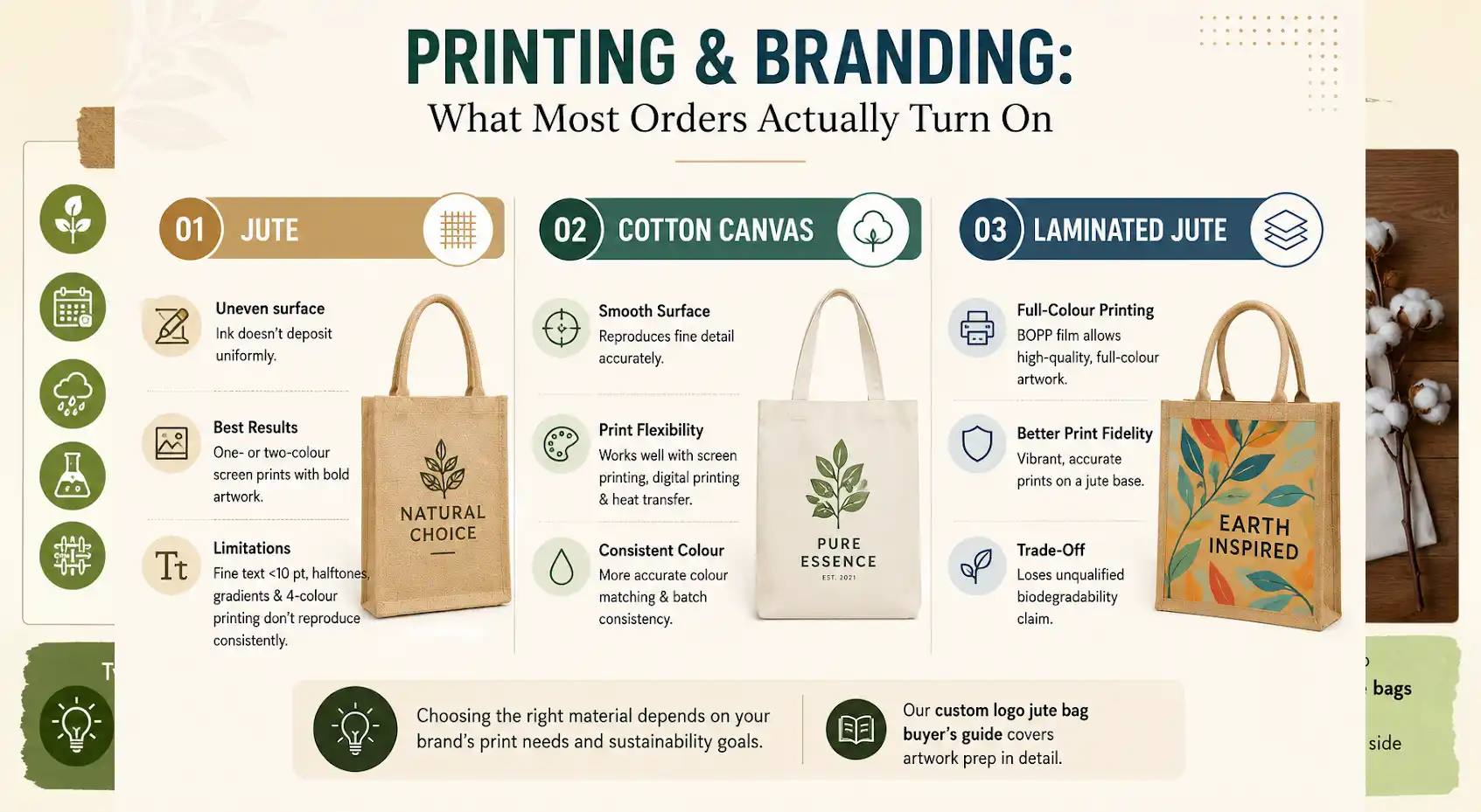 Printing and branding of jute and cotton bag