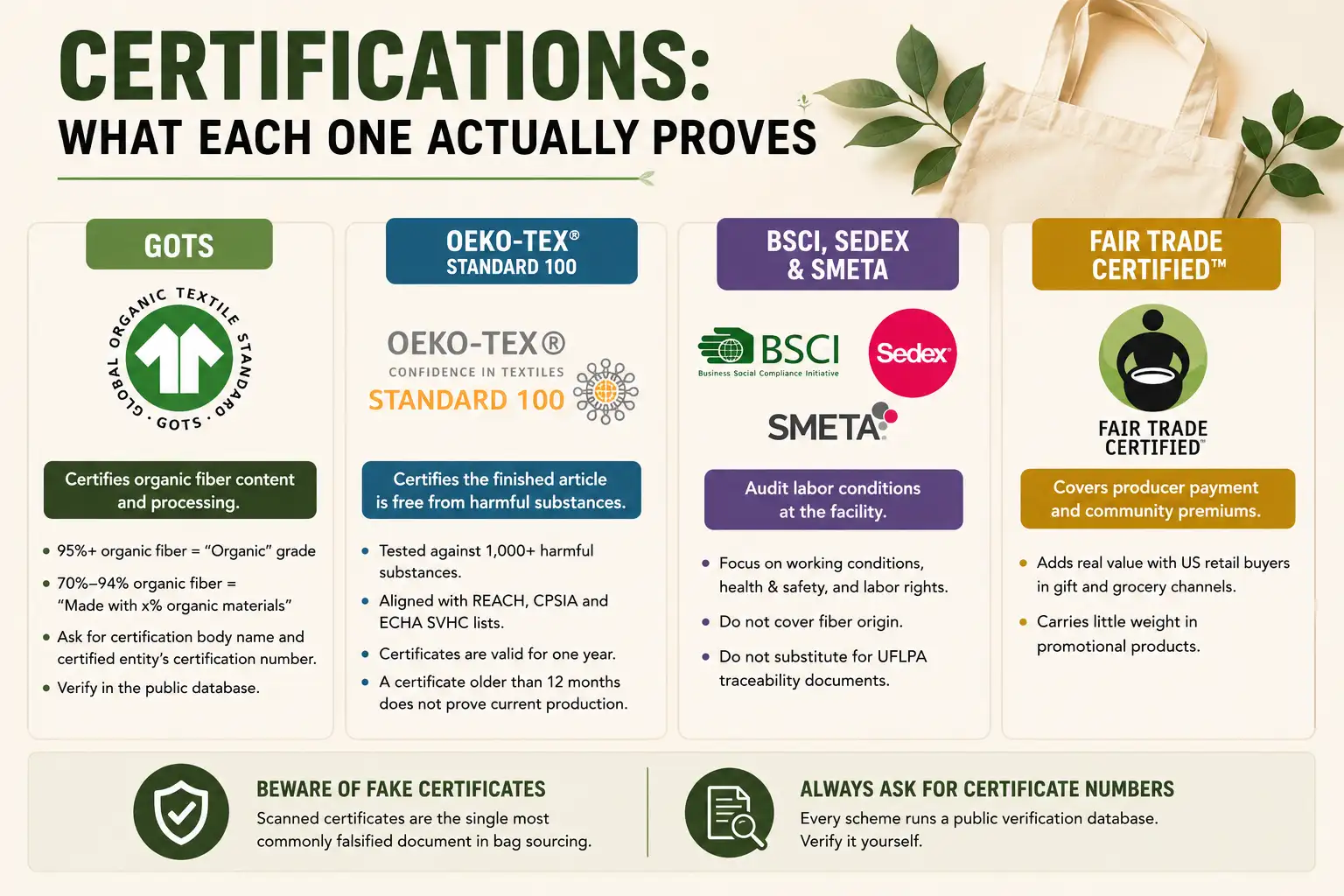Cotton Bag Certifications Guide